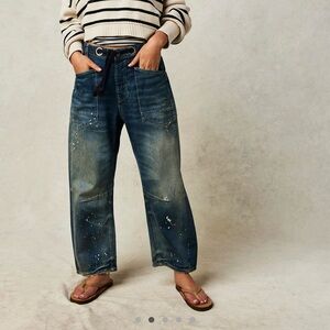 Free People Moxie Pull On Barrel Jeans